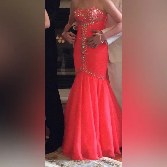 david's bridal 2 piece prom dress Two-Piece Ball Gown and Lace-Up Top Set